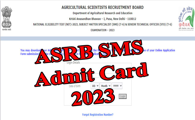 ASRB Subject Matter Specialist SMS Exam 2023 Admit Card Out Check