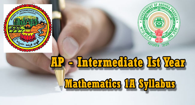 Andhra Pradesh: Intermediate 1st Year Mathematics 1A(TM) Syllabus