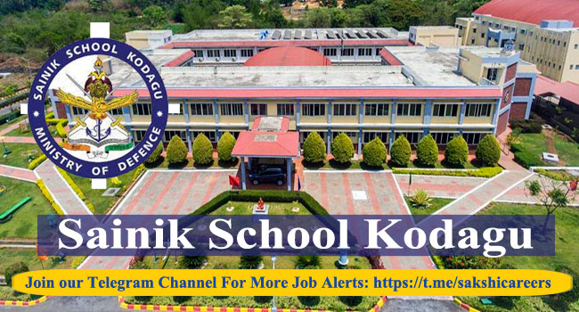 Sainik School Kodagu Recruitment 2024