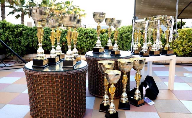 Trophies for the prize winners