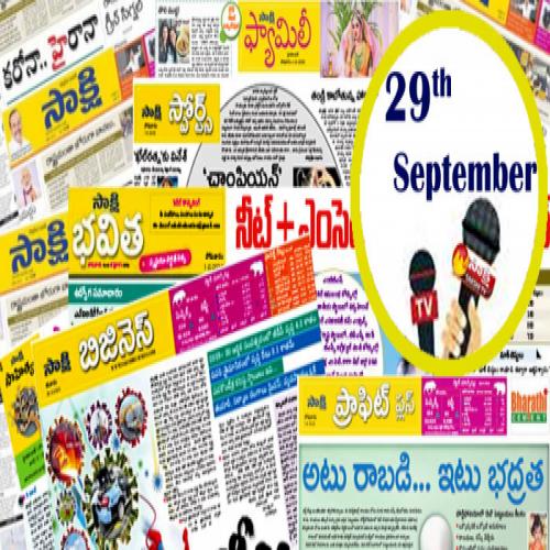 29th September 2022 Current Affairs Sakshi Education