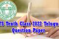 TS Tenth Class 2022 Telugu Question Paper