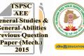 TSPSC AEE GS & General Abilities Mech. Previous Question Paper 