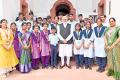 Students of SC and ST Gurukul with Prime Minister Modi