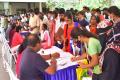 Students at job mela organized at district employment office
