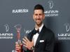 Novak Djokovic wins Laureus Sportsman of the Year   Novak Djokovic receiving the Best Sportsperson award at Laureus World Sports.