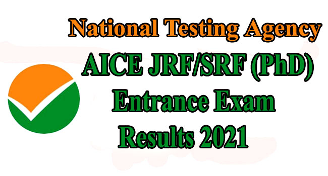 NTA ICAR AICE JRF or SRF PhD Results