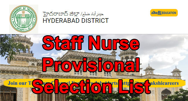 Hyderabad District Staff Nurse 