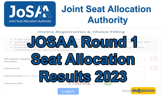 josaa round 1 seat allocation results 2023