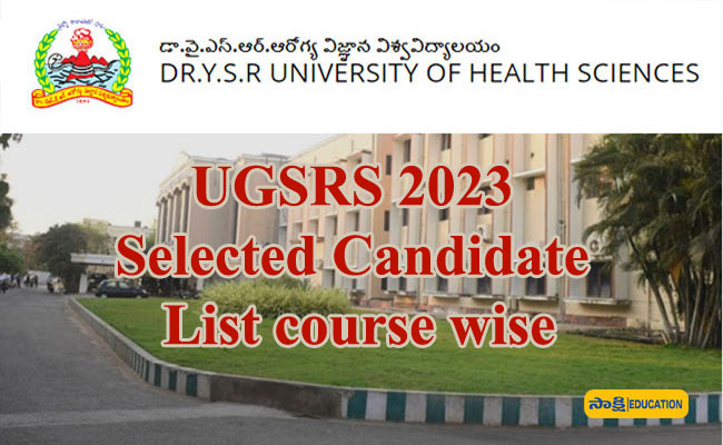 dr. ysruhs ugsrs 2023 selected candidate list course wise