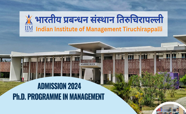 IIM Tiruchirappalli PhD Admission 2024