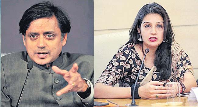 Shashi Tharoor, Priyanka Chaturvedi
