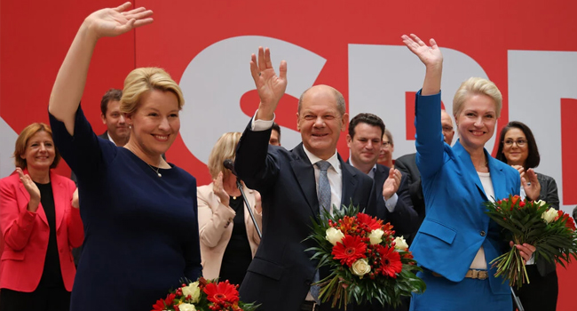 Germany’s Social Democratic Party wins largest share of vote in federal election