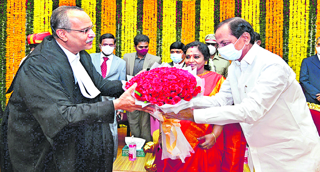 Justice Satish Chandra Sharma at Raj Bhavan