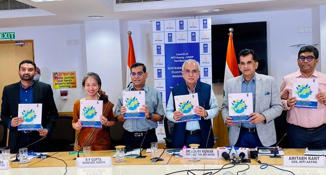 NITI Aayog VC launches NITI Aayog- UNDP Handbook on Sustainable Urban Plastic Waste Management