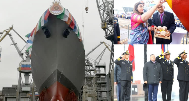 Indian Navy’s stealth frigate Tushil launched in Russia  