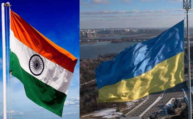 India-Ukraine Flags