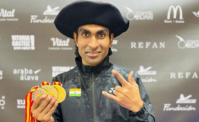 Pramod Bhagat wins two silver, one bronze in Spanish Para-Badminton International