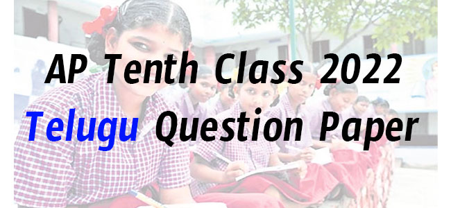 AP Tenth Class 2022 Telugu Question Paper