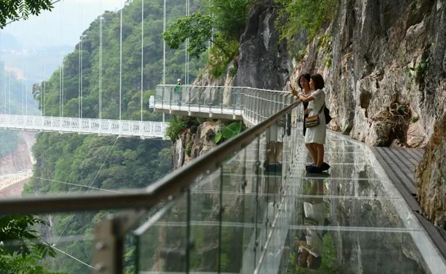 Vietnam opens world’s longest glass-bottomed bridge