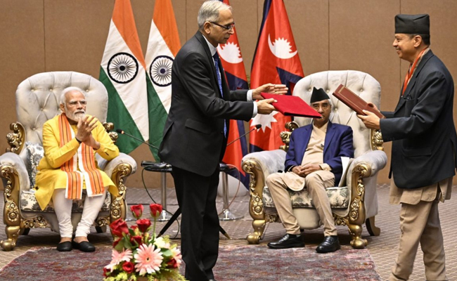India and Nepal, sign six MoUs and Agreements related to education and hydropower sectors