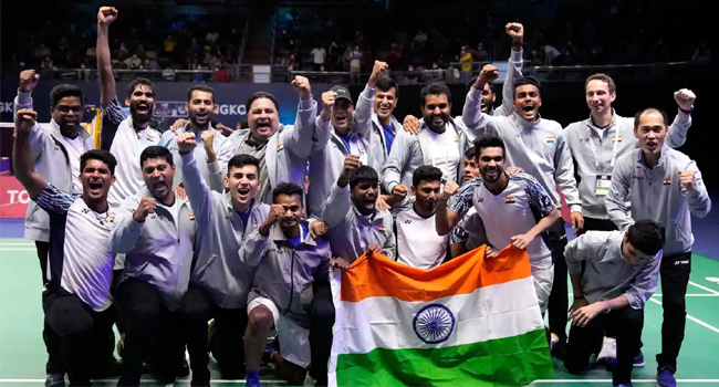 India wins Thomas Cup title for the first time