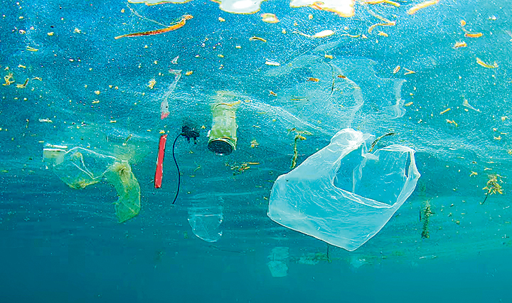 plastic in the ocean