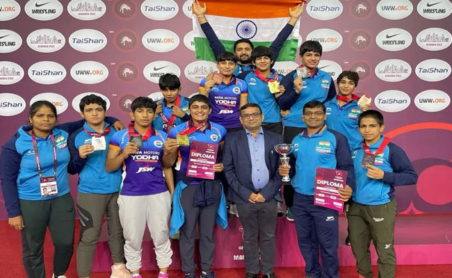 India bagged 22 medals in Asian U-20 Wrestling Championships Manama, Bahrain