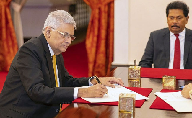 Ranil Wickremesinghe sworn-in as interim President of Sri Lanka
