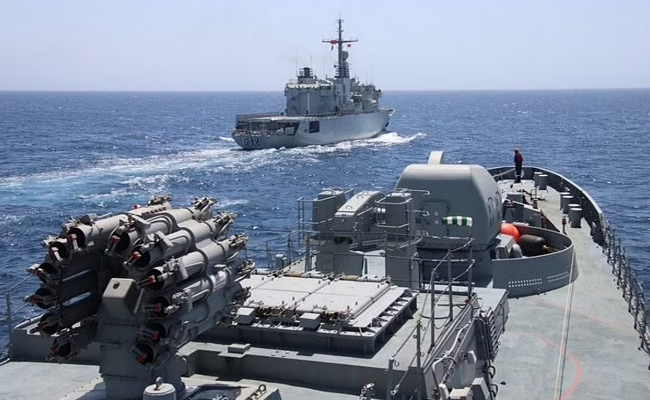 India Navy and France Navy conducted exercise in the Atlantic Ocean
