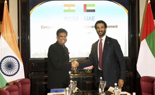 India and UAE reiterate commitment to achieve goal of 100bn of bilateral trade in next 5 yrs