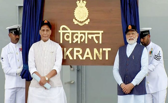 PM Modi commissions first indigenous aircraft carrier INS Vikrant in Kochi