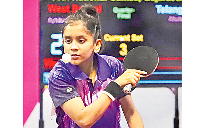 Two medals for Sreeja in National TT