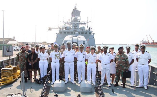Indian Naval Ship Tarkash Reaches South Africa for IBSAMAR VII