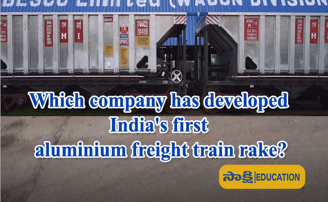 Which company has developed India's first aluminium freight train rake