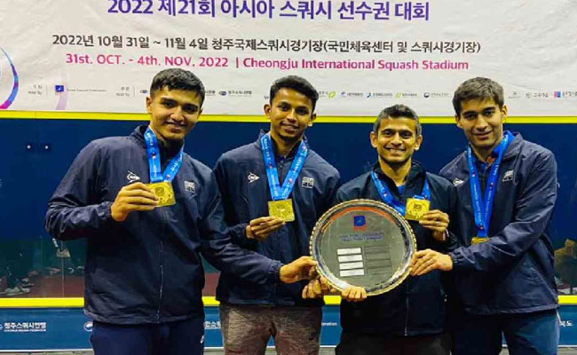Indian men’s squash team won gold medal in Asian Squash Team Championships