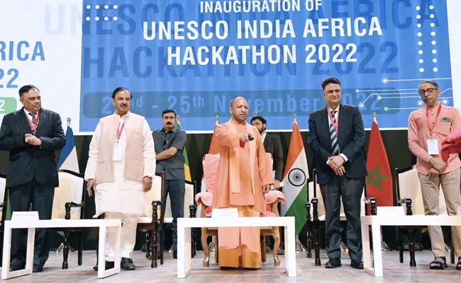 UP chief minister Yogi Adityanath inaugurates the UNESCO-India-Africa Hackathon 2022