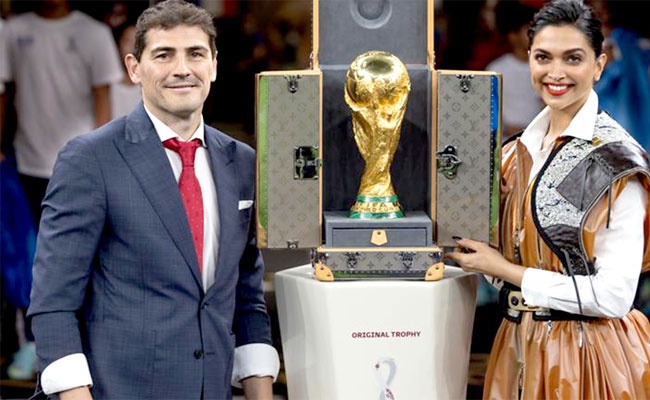 Deepika Padukone Unveils FIFA World Cup 2022 Trophy