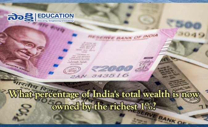 What percentage of India's total wealth is now owned by the richest 1%?