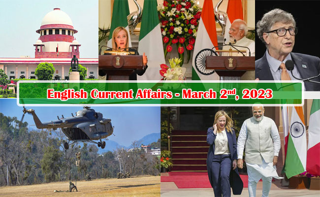 2nd March, 2023 Current Affairs