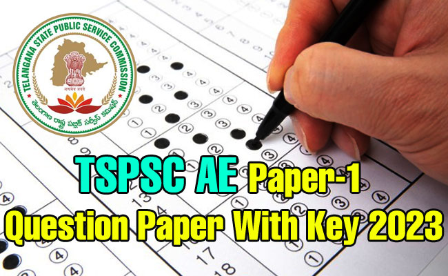 tspsc ae paper 1 question paper & key 2023