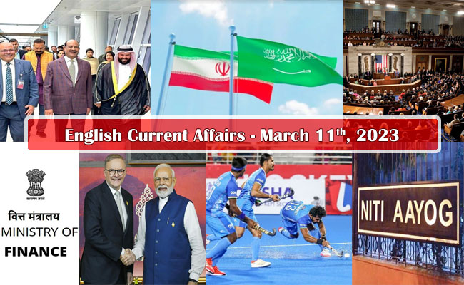 11th March, 2023 Current Affairs