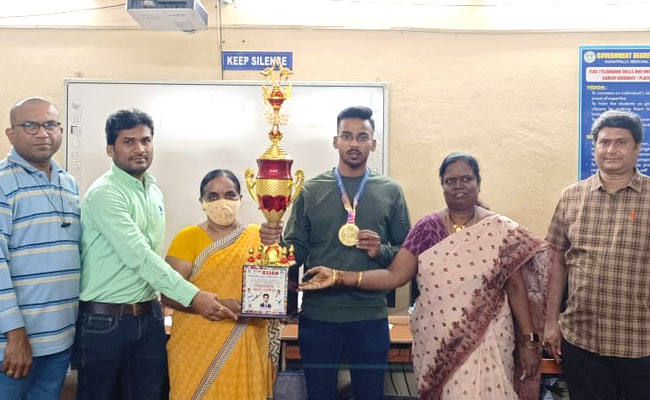 Gold Medal in Karate Competitions for Student of Govt Degree College Kukatpally