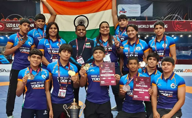 India win one Gold, 3 Silver & 3 Bronze medals in U-17 Asian Wrestling Championships