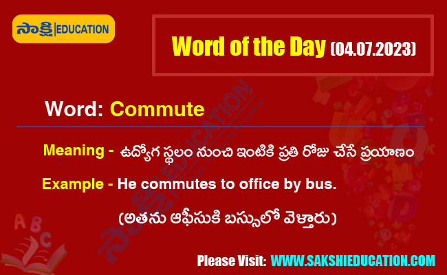 September 04th 2023 Vocabulary Word of the Day in Telugu