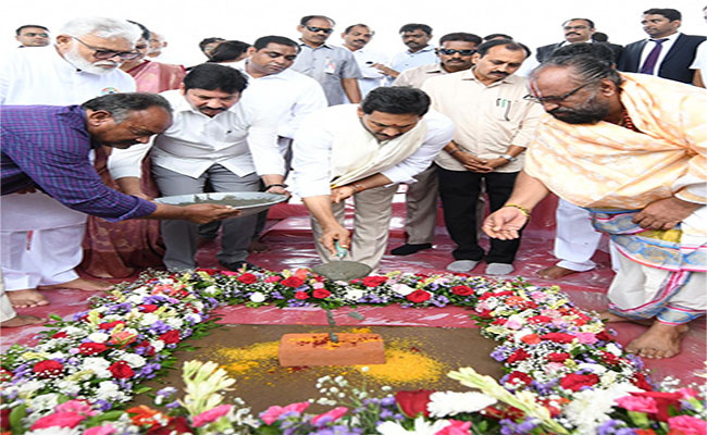 CRDA Houses foundation stone