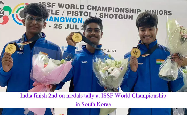 India finish 2nd on medals tally at ISSF World Championship in South Korea