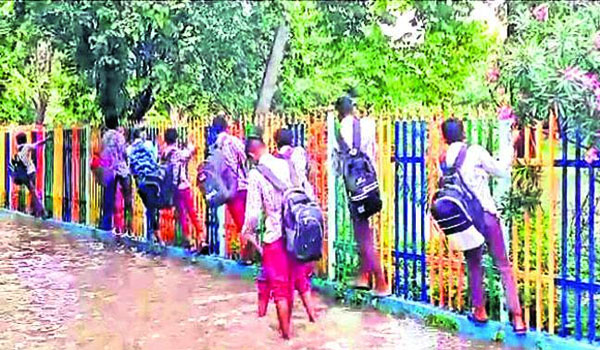 school students problems due heavy rain