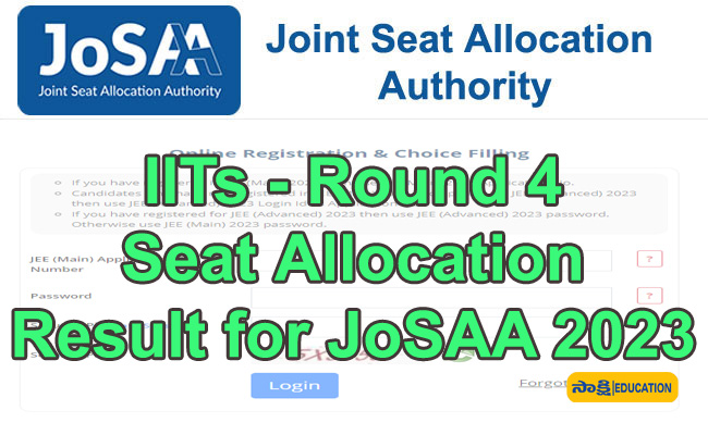 IITs-Round 4 Seat Allocation Result for JoSAA 2023