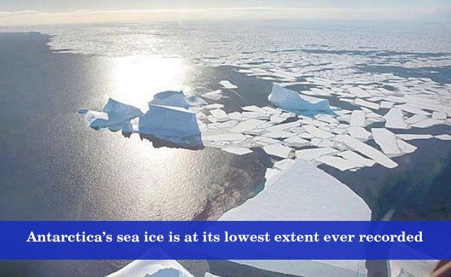 Antarctica’s sea ice is at its lowest extent ever recorded